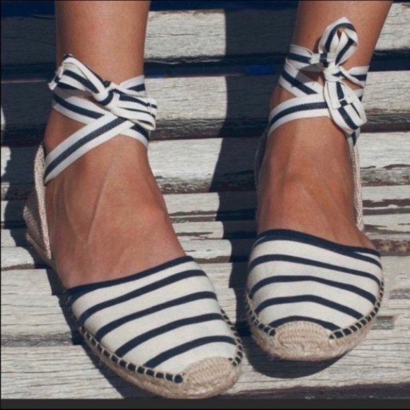 Soludos Shoes - Soludos lace up striped nautical espadrilles sz 10